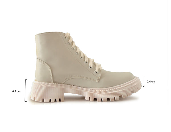 Botas Combat Berlin Color Hueso